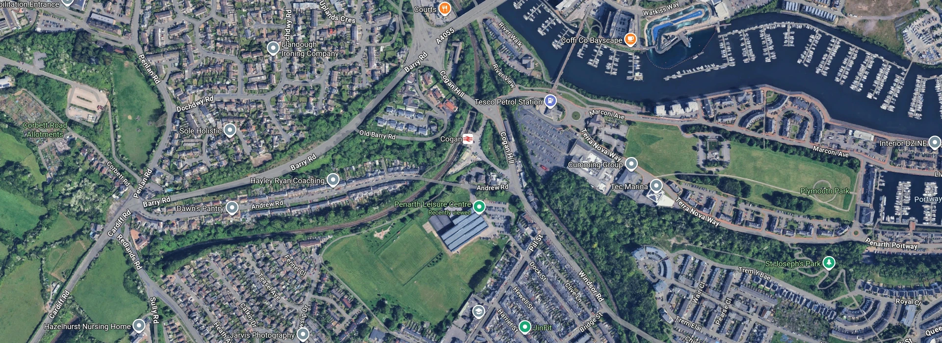 Map of Penarth Leisure Centre