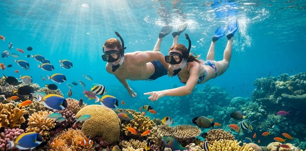 Divers snorkelling